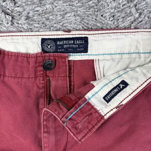 American Eagle Longboard Shorts Mens 36 Red Chino Flat Front Summer Preppy Golf